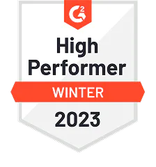 G2 High Performer Winter 2023